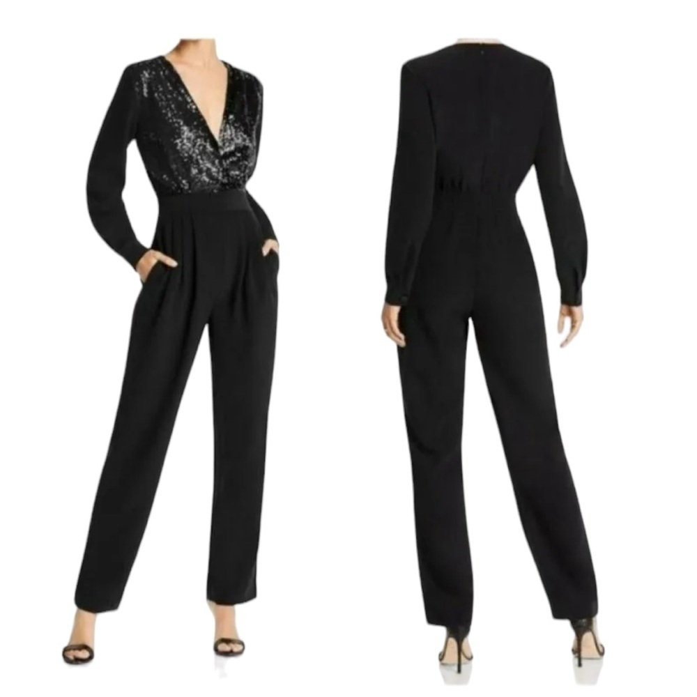 Lini Stella Sequined Jumpsuit Black